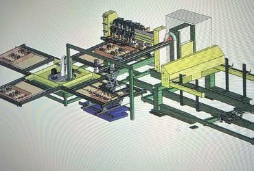 CNC machine for pallet production Sysmathick RPA9 + stacker